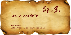 Szele Zalán névjegykártya