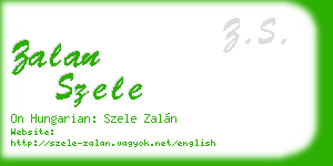 zalan szele business card