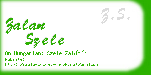 zalan szele business card